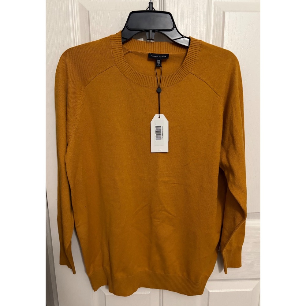 NEW Universal Standard | Crewneck Sweater Mustard Yellow Sz 3XS/2-4
